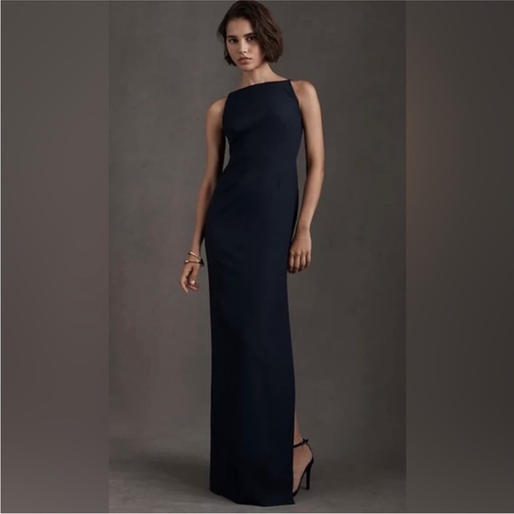 BHLDN Dresses & Skirts - BHLDN Marta Crepe Maxi Dress in Midnight Blue - Size 10 NWOT